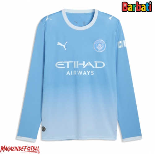 Manchester City Tricou Fotbal Replică 2026-27 Barbati Acasa Mâneci Lungi Manchester City Tricou Fotbal Replică 2026-27 Barbati Acasa Mâneci Lungi